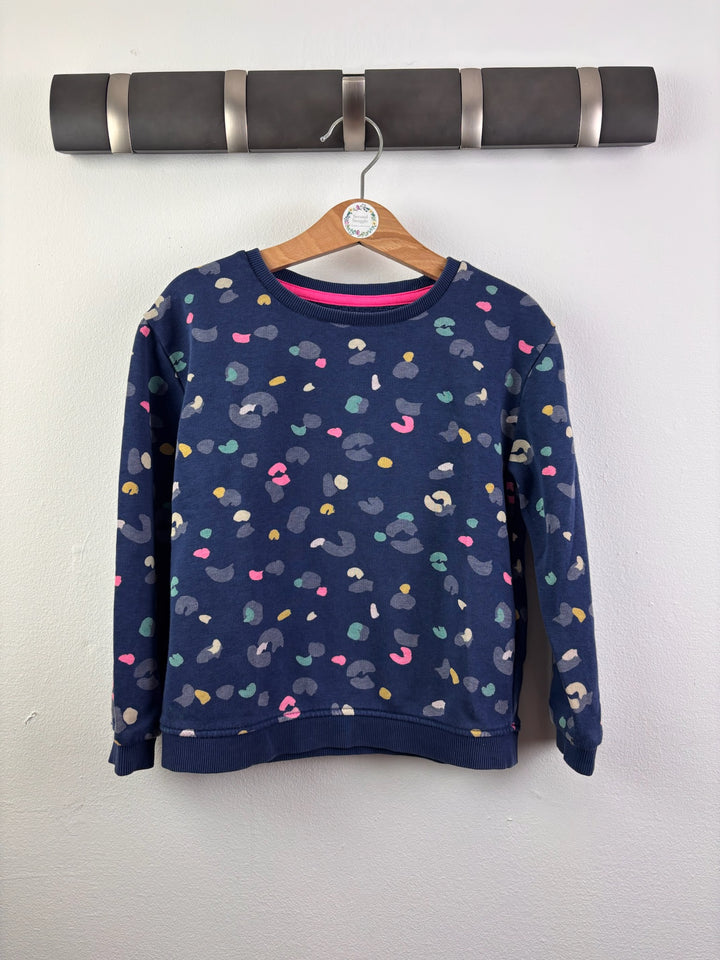 M&amp;S Navy Leopard Spot Sweatshirt 5-6 Years-Jumpers-Second Snuggle Preloved