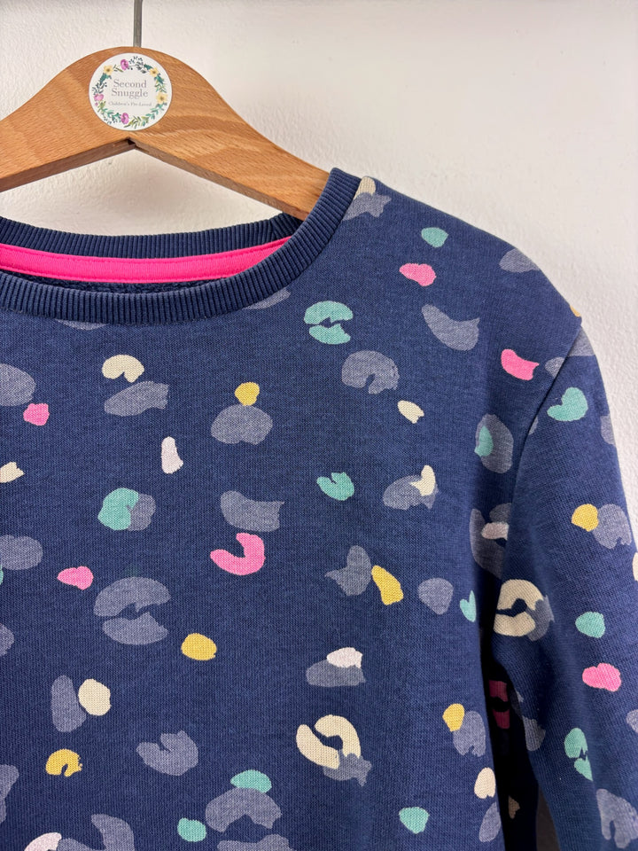 M&amp;S Navy Leopard Spot Sweatshirt 5-6 Years-Jumpers-Second Snuggle Preloved