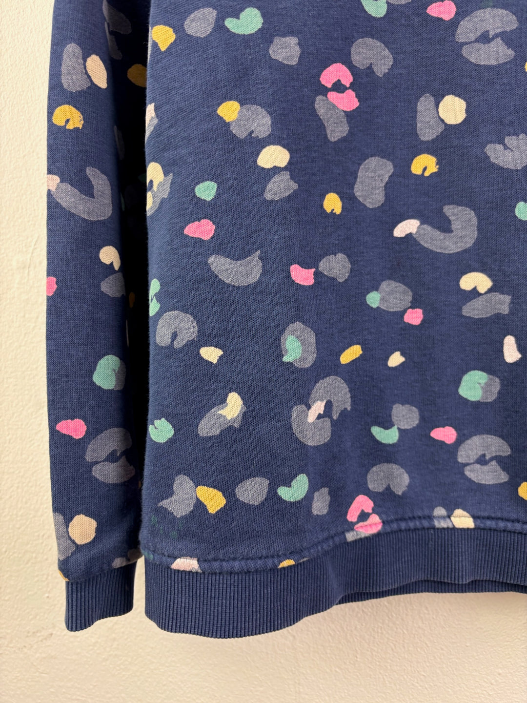 M&amp;S Navy Leopard Spot Sweatshirt 5-6 Years-Jumpers-Second Snuggle Preloved