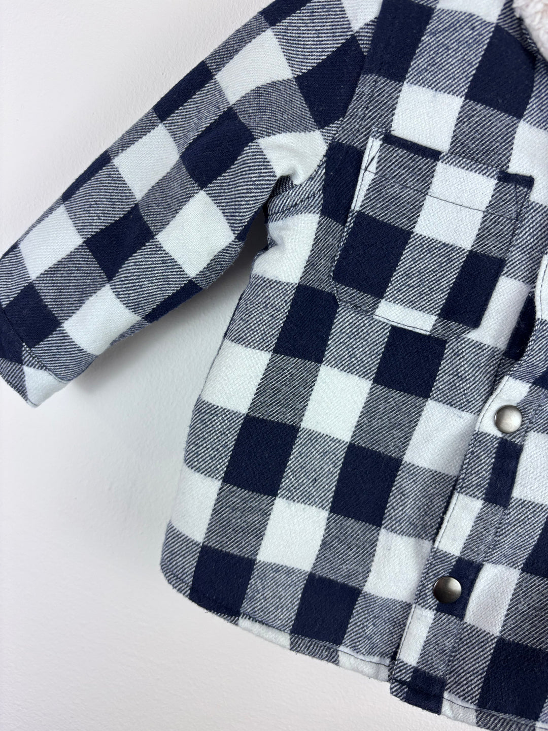 Tu Checked Fleece Jacket 6-9 Months-Jackets-Second Snuggle Preloved