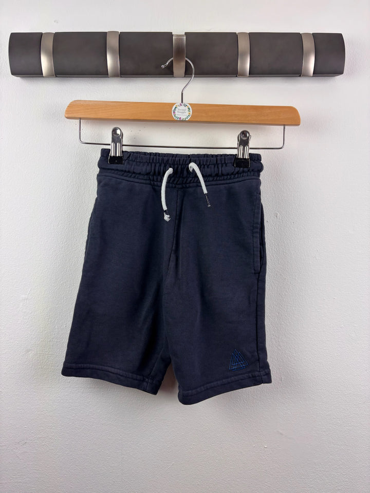 Next Navy Sweat Shorts With Triangle Logo 6 Years-Shorts-Second Snuggle Preloved