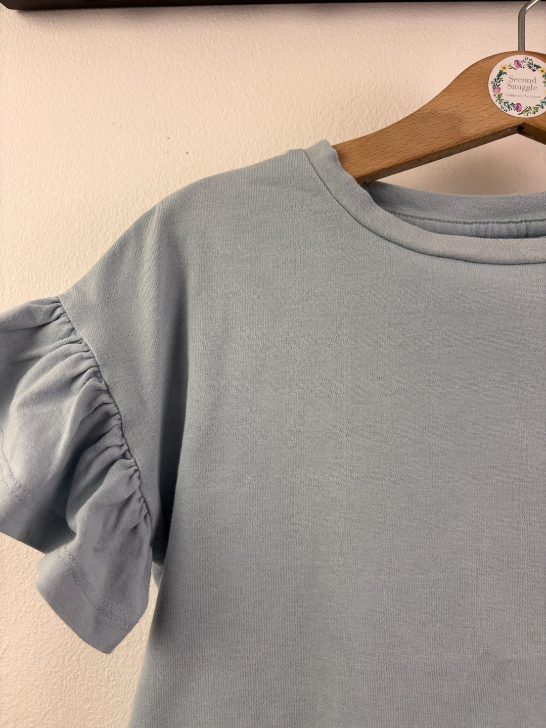 Next Pale Blue Be Brave Be Kind Sequin Rainbow T-Shirt 5 Years-Tops-Second Snuggle Preloved