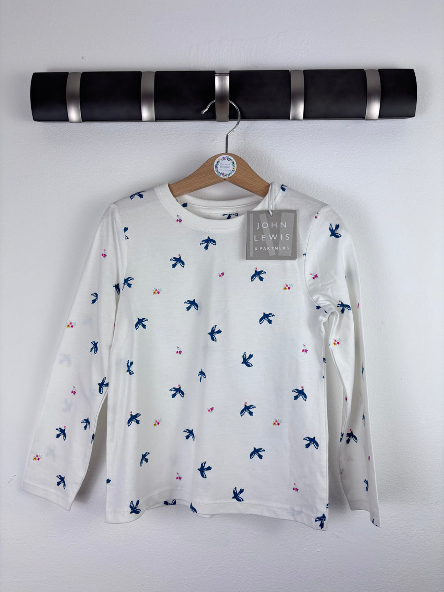 John Lewis Bird Print Top 5 Years-Tops-Second Snuggle Preloved