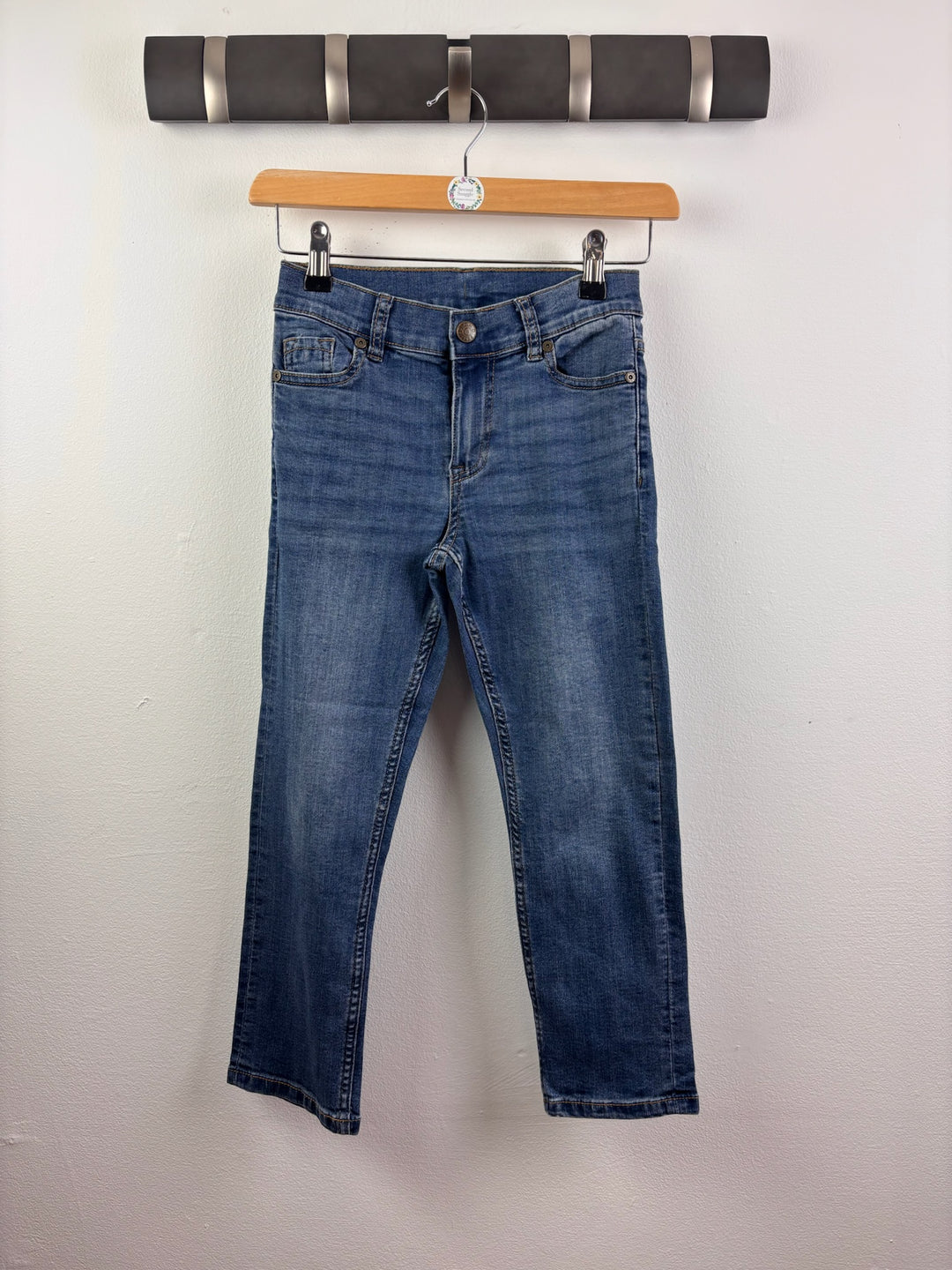 Polarn O. Pyret Blue Washed Jeans 6-7 Years-Trousers-Second Snuggle Preloved
