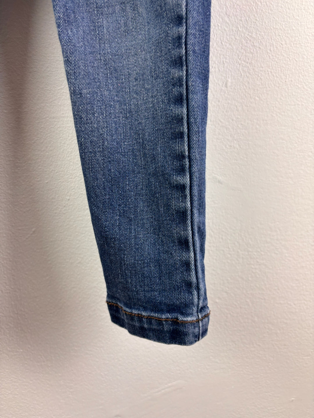 John Lewis Mid Blue Pull On Slim Jeans With Adjustable Waist 2 Years-Trousers-Second Snuggle Preloved