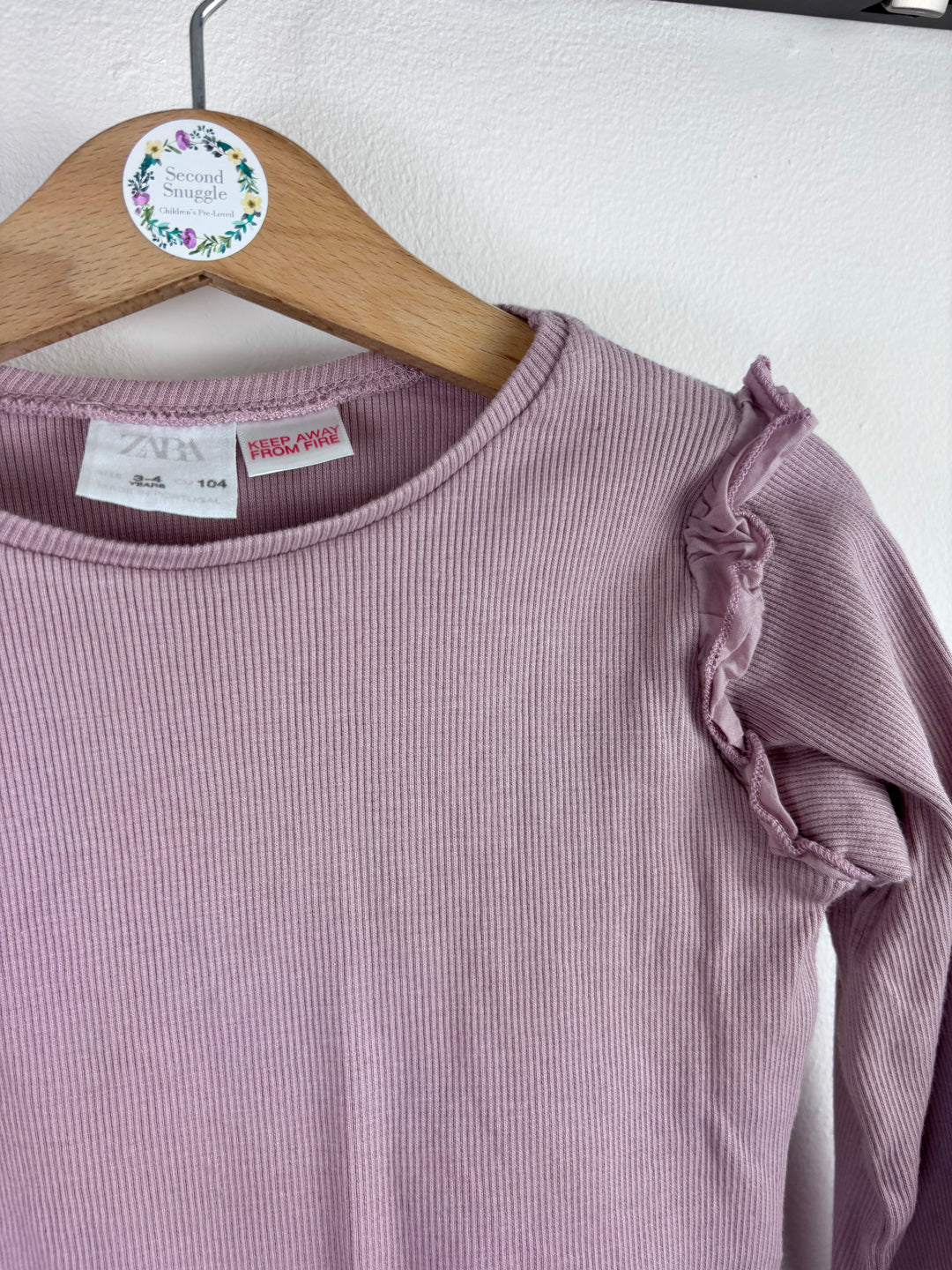 Zara Ribbed Bodysuit 3-4 Years-Vests-Second Snuggle Preloved