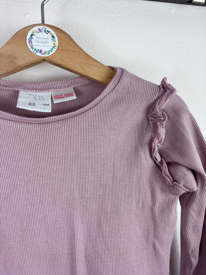 Zara Ribbed Bodysuit 3-4 Years-Vests-Second Snuggle Preloved