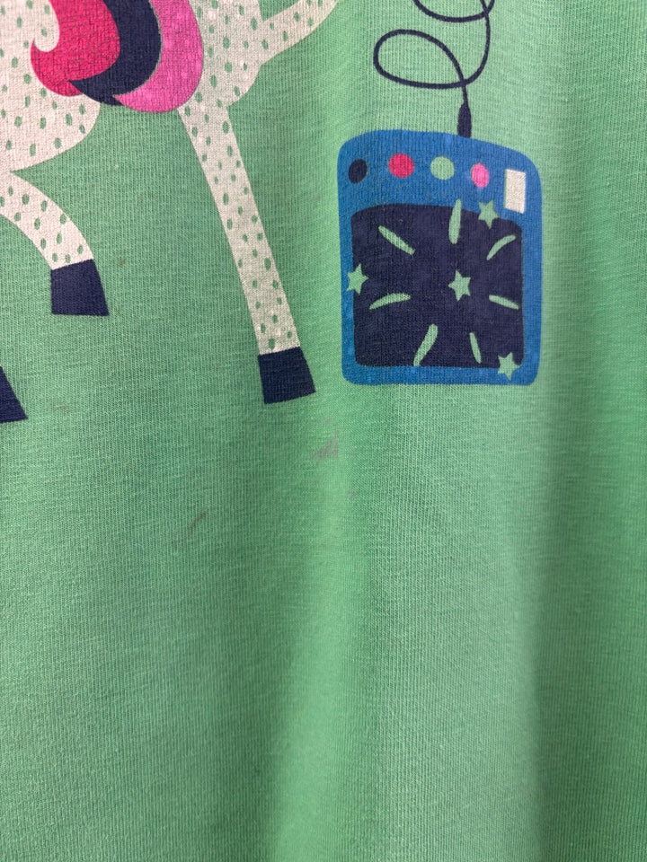 Kite Green T-Shirt With Unicorn Singing Into Microphone 5 Years-Tops-Second Snuggle Preloved