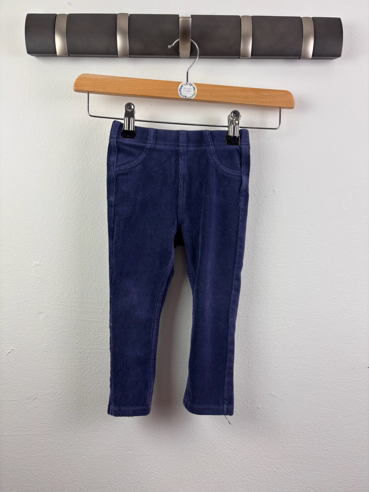 M&S Navy Cord Leggings 12-18 Months-Leggings-Second Snuggle Preloved