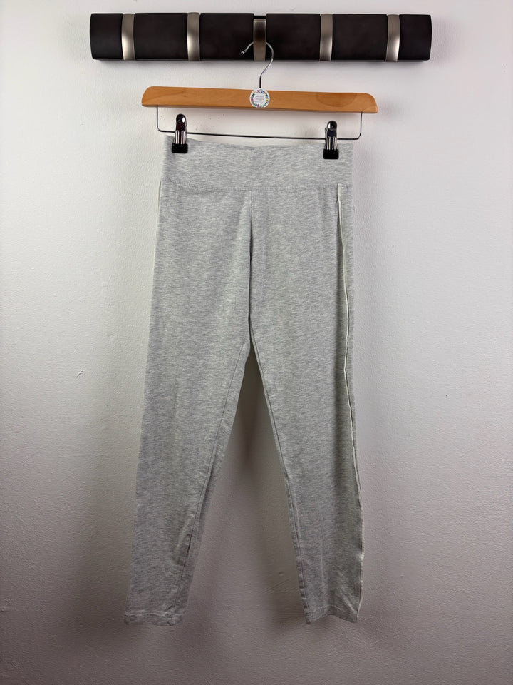 M&amp;S Grey Marl Leggings with Side Stripe 10-11 Years-Leggings-Second Snuggle Preloved