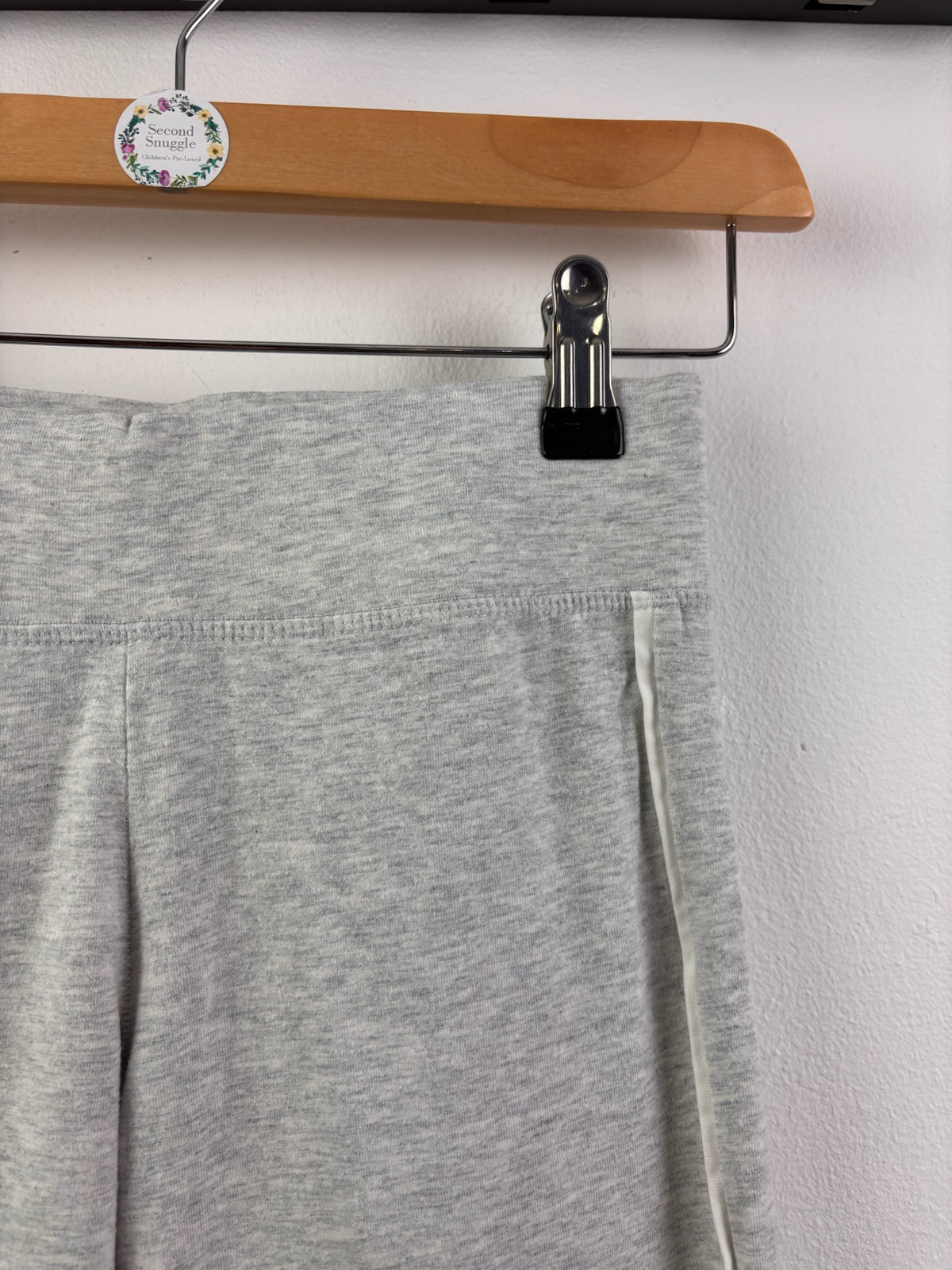 M&S Grey Marl Leggings with Side Stripe 10-11 Years-Leggings-Second Snuggle Preloved