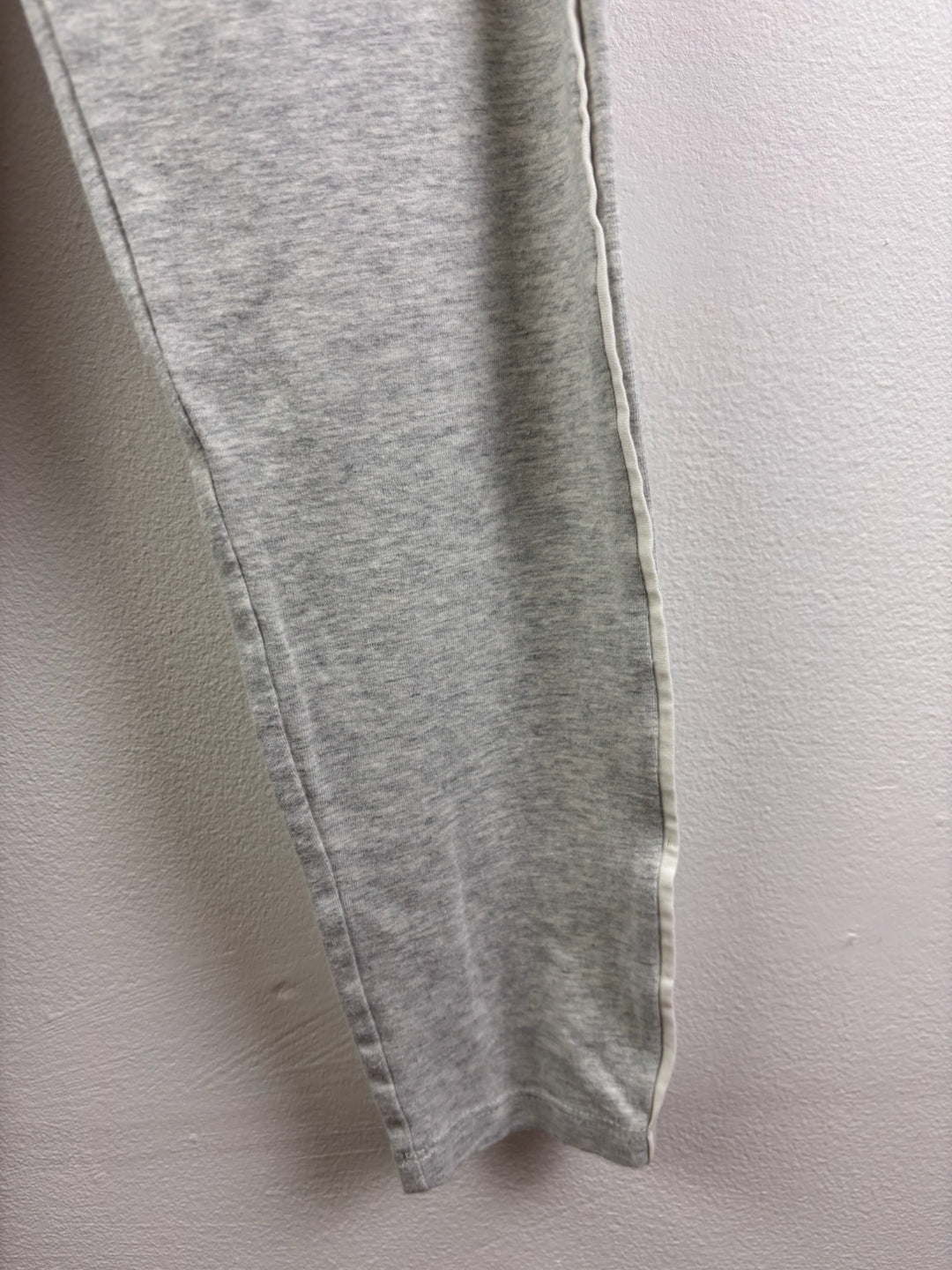 M&amp;S Grey Marl Leggings with Side Stripe 10-11 Years-Leggings-Second Snuggle Preloved