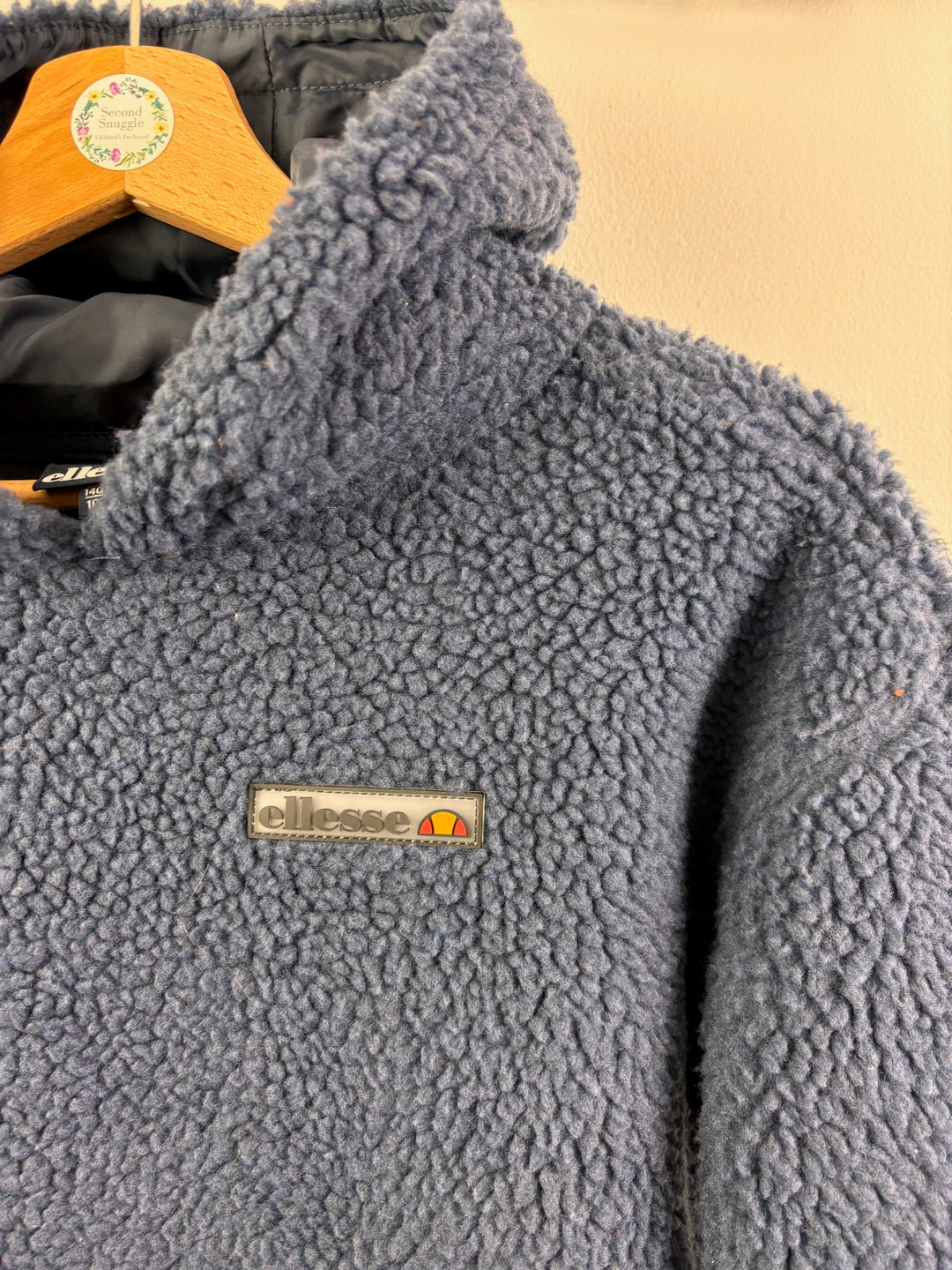 Ellesse Blue Teddy Fleece Hoodie with Logo 10-11 Years-Fleeces-Second Snuggle Preloved