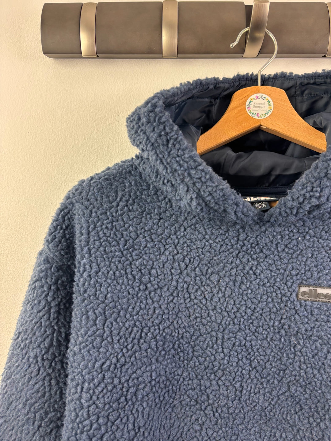 Ellesse Blue Teddy Fleece Hoodie with Logo 10-11 Years-Fleeces-Second Snuggle Preloved