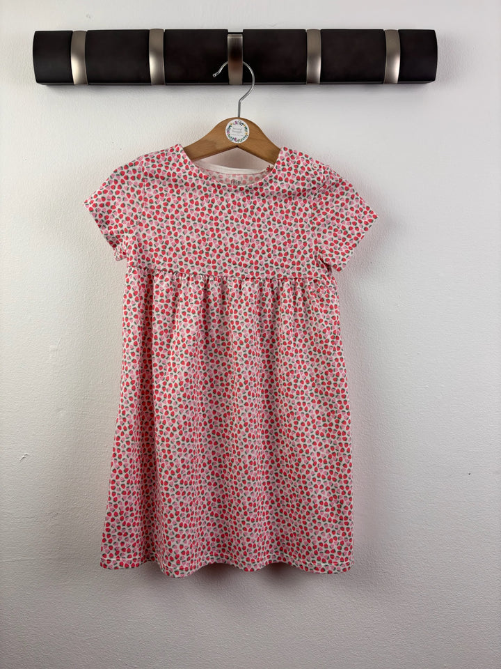 Fred &amp; Flo Cream Dress with Strawberry Print 18-24 Months-Dresses-Second Snuggle Preloved