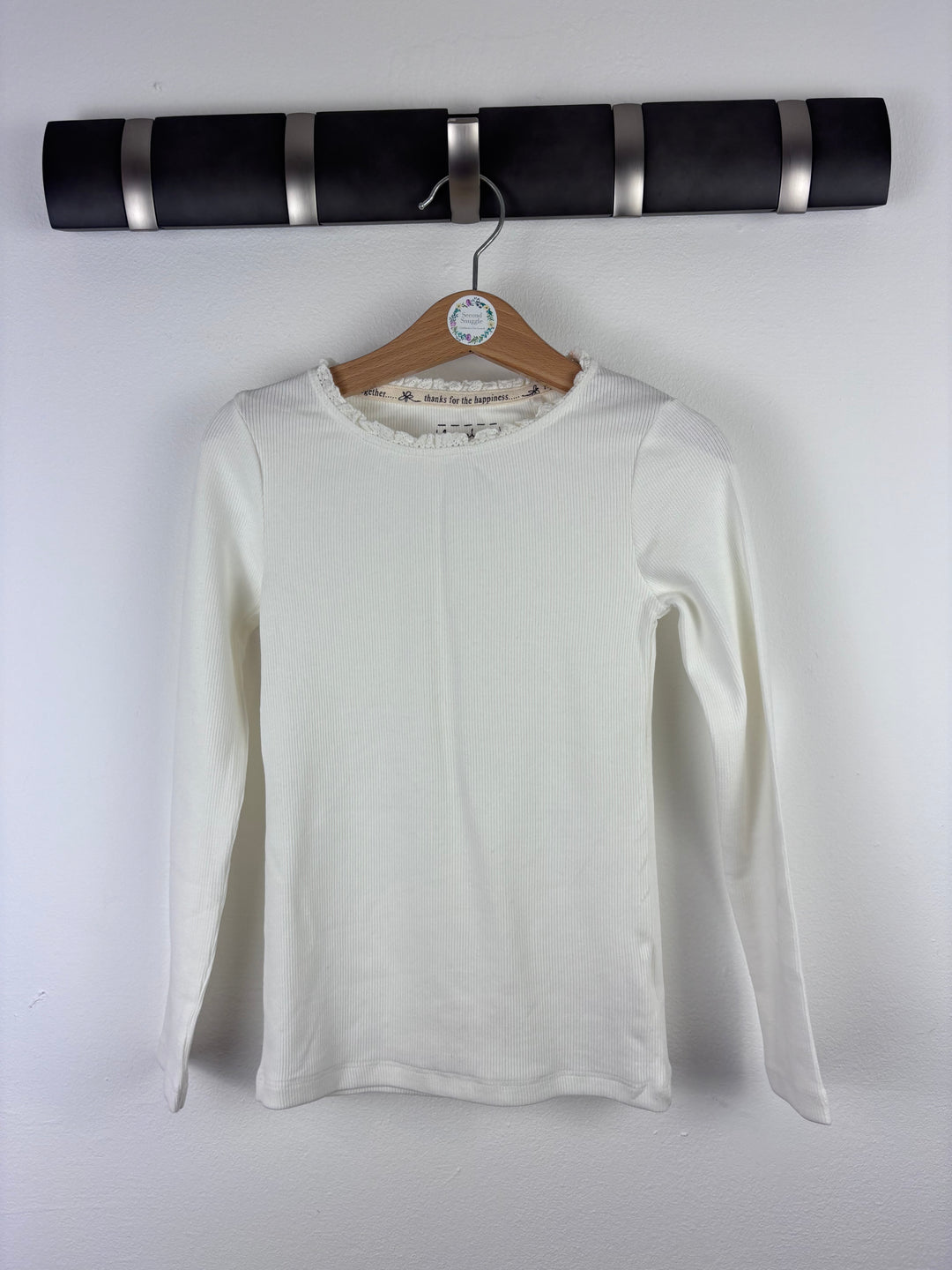 Next Cream Long Sleeve Ribbed Top Various Sizes-Tops-Second Snuggle Preloved