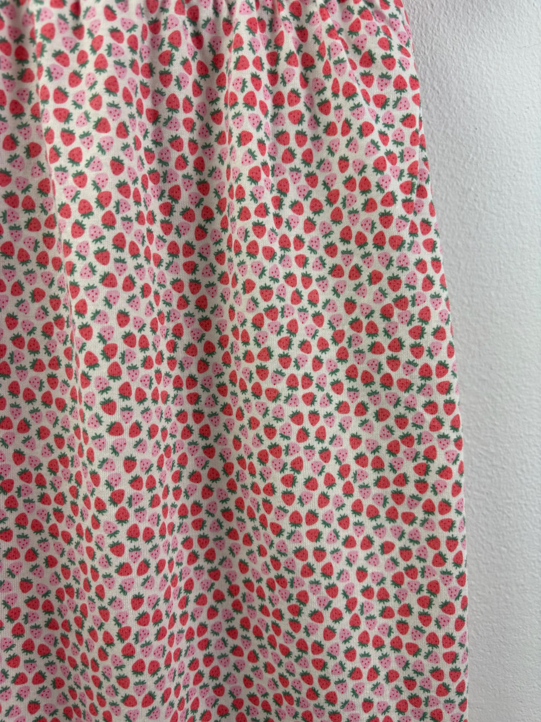 Fred &amp; Flo Cream Dress with Strawberry Print 18-24 Months-Dresses-Second Snuggle Preloved