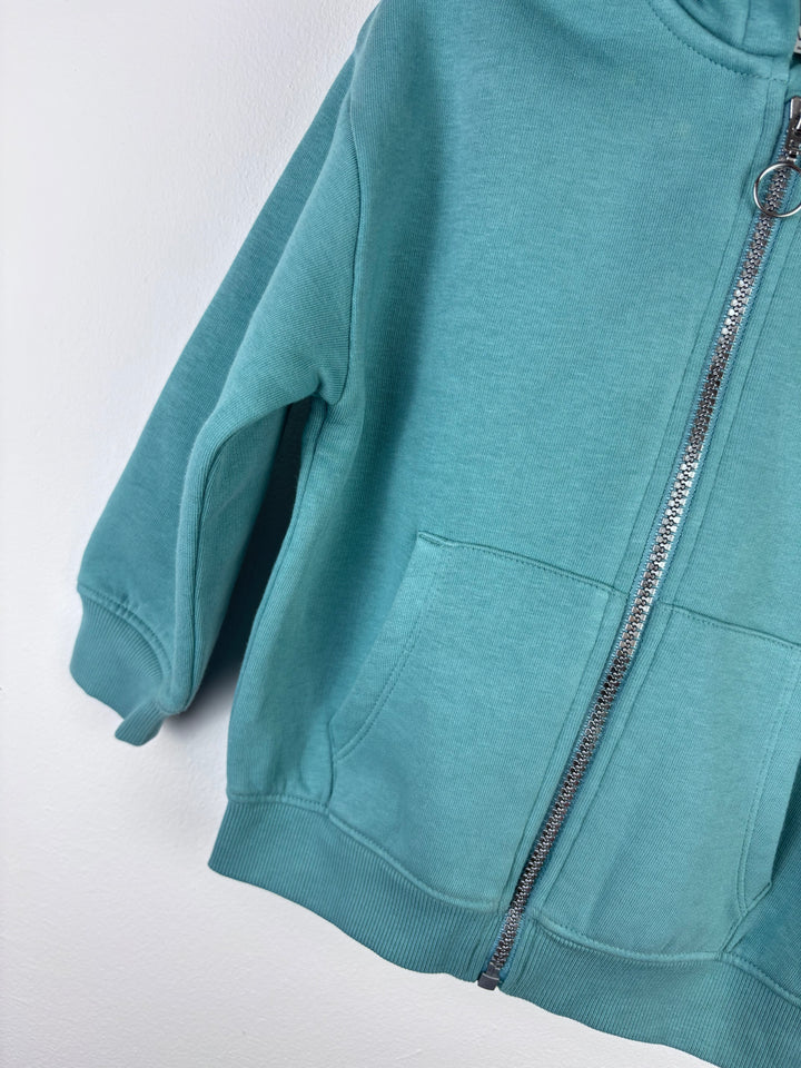 M&S Teal Unicorn Zip Hoodie Various Sizes