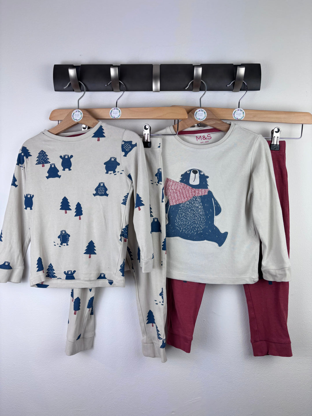 M&S Christmas Pyjama Bundle 3-4 Years-Night Wear-Second Snuggle Preloved
