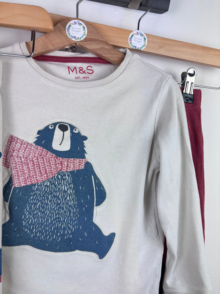 M&S Christmas Pyjama Bundle 3-4 Years-Night Wear-Second Snuggle Preloved