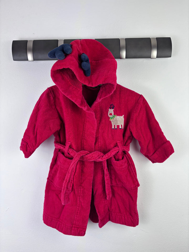 John Lewis Reindeer Dressing Gown 6-9 Months-Dressing Gown-Second Snuggle Preloved