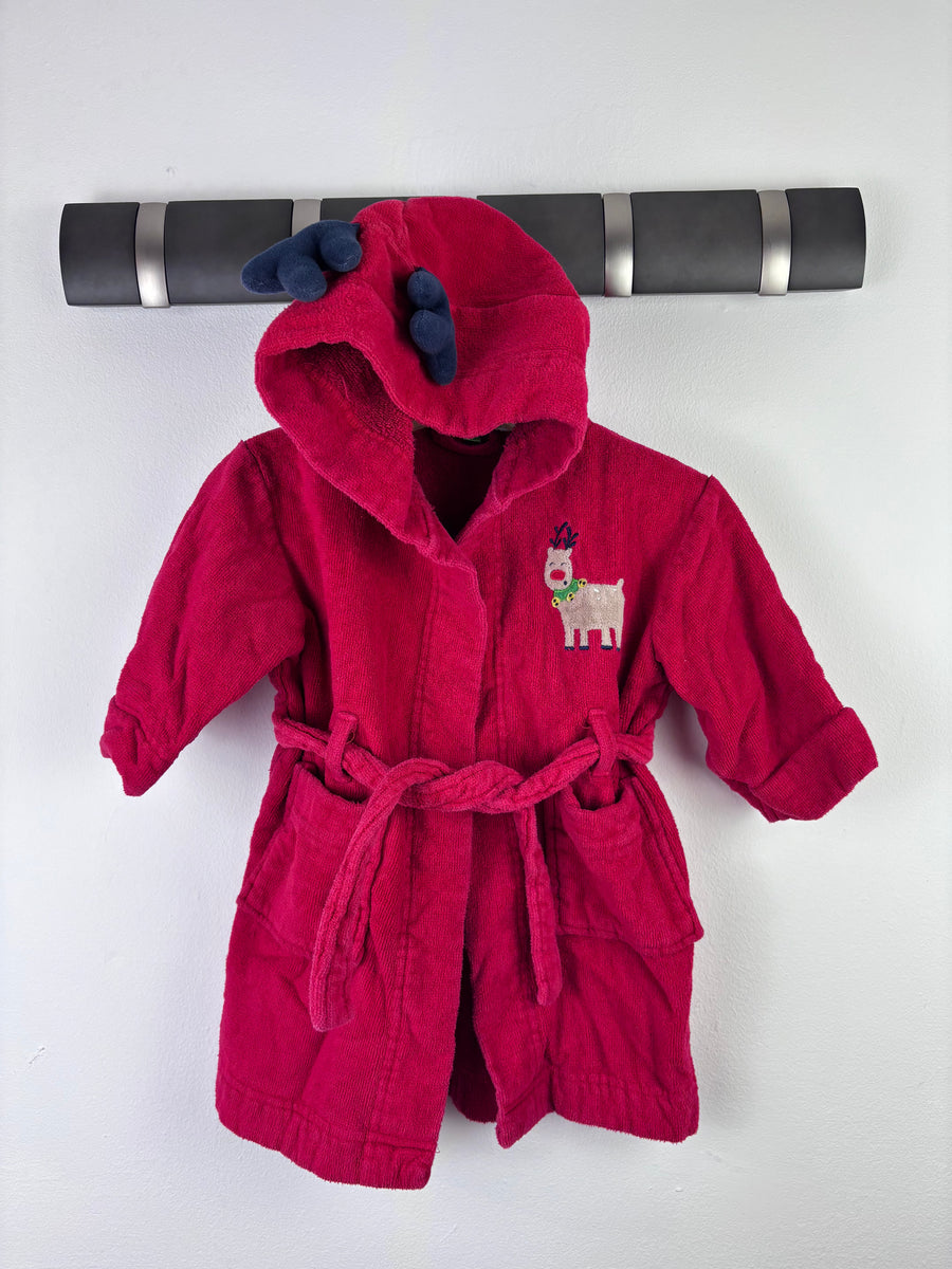 John Lewis Reindeer Dressing Gown 6-9 Months-Dressing Gown-Second Snuggle Preloved