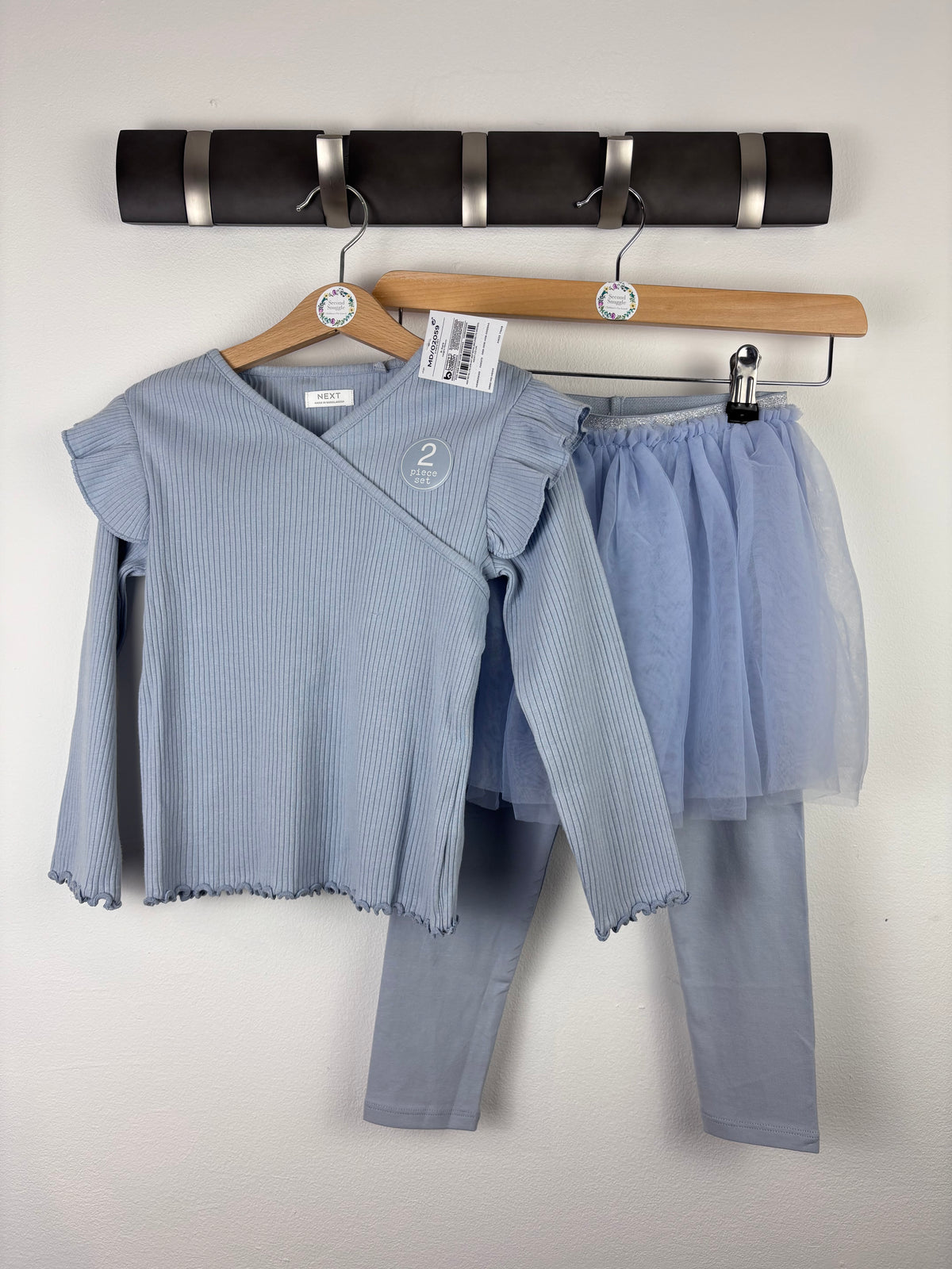 Next Blue Tutu Long Sleeve Top & Leggings Outfit 3-6 Months-Sets-Second Snuggle Preloved