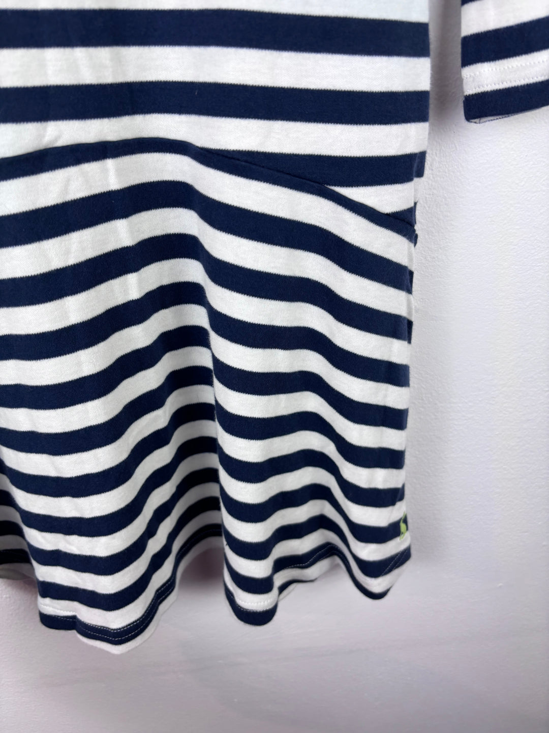 Joules Navy Stripe Dress with Flower Detail 5-6 Years-Dresses-Second Snuggle Preloved