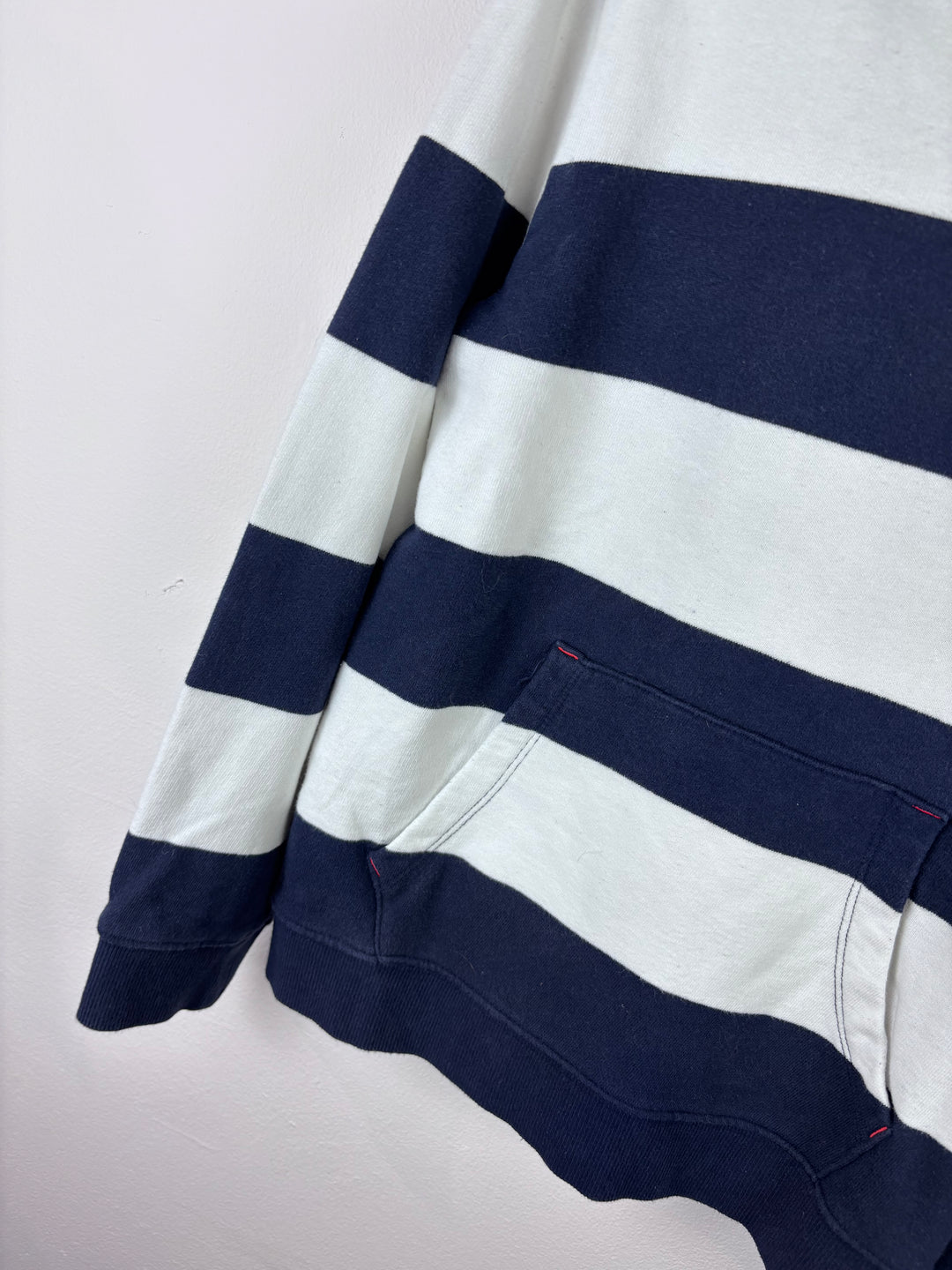 Joules Navy and White Striped Hoodie 10 Years-Hoodies-Second Snuggle Preloved