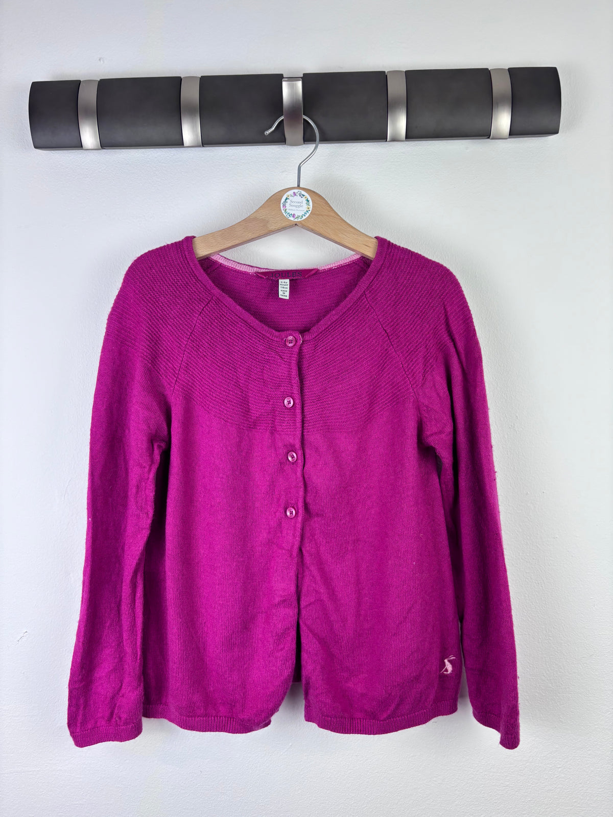 Joules Pink Button Cardigan 5-6 Years-Cardigans-Second Snuggle Preloved