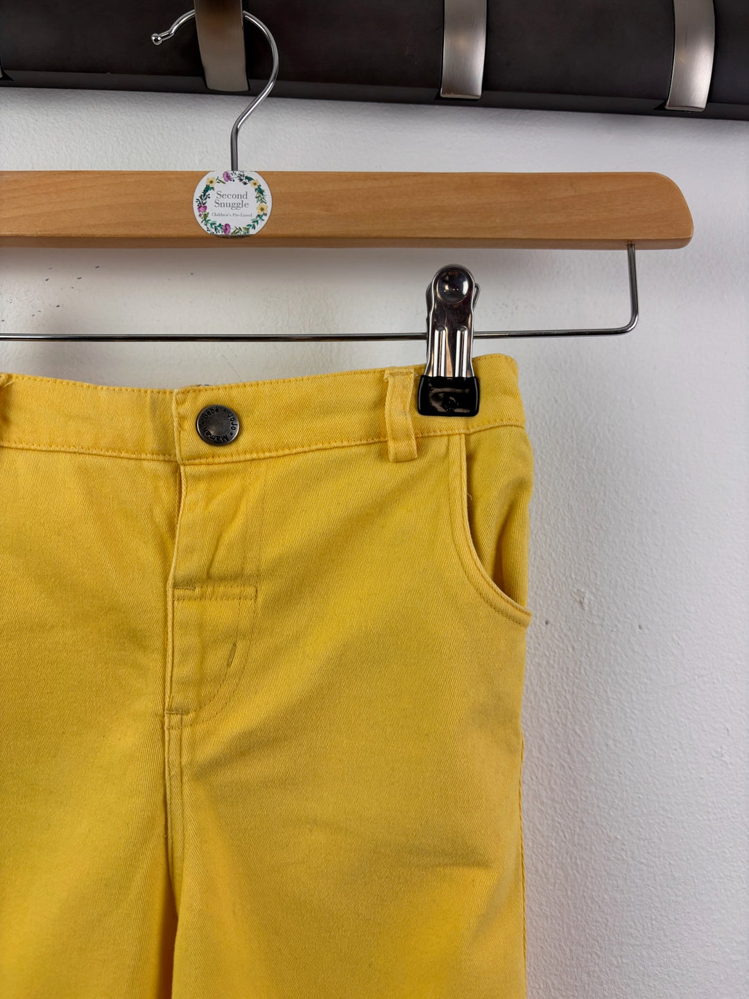 JoJo Maman Bébé Yellow Trousers with Front Pockets 4-5 Years-Trousers-Second Snuggle Preloved
