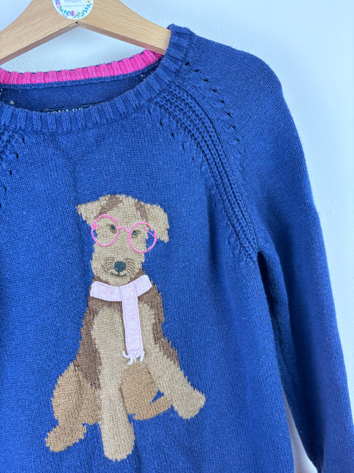 Joules Navy Dog Knit Jumper 5-6 Years-Jumpers-Second Snuggle Preloved