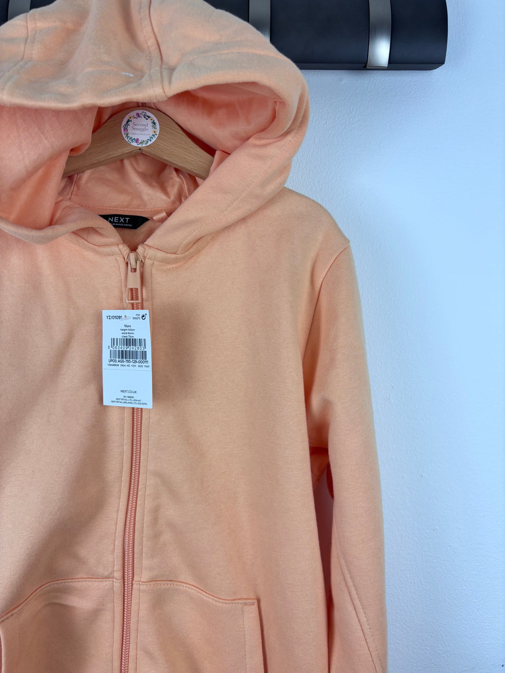 Next Peach Zip Up Hoodie 10 Years-Hoodies-Second Snuggle Preloved