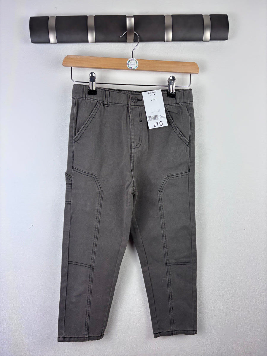 George Grey Cargo Trousers 6-7 Years-Trousers-Second Snuggle Preloved