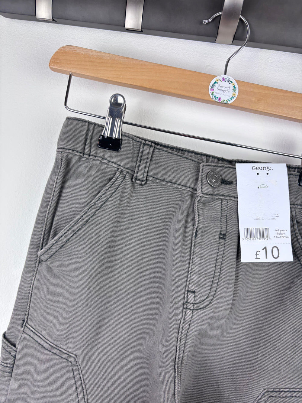 George Grey Cargo Trousers 6-7 Years-Trousers-Second Snuggle Preloved