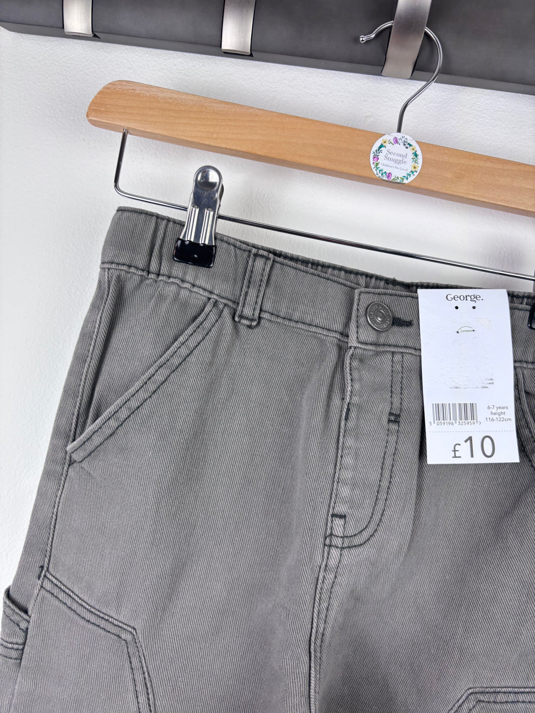 George Grey Cargo Trousers 6-7 Years-Trousers-Second Snuggle Preloved