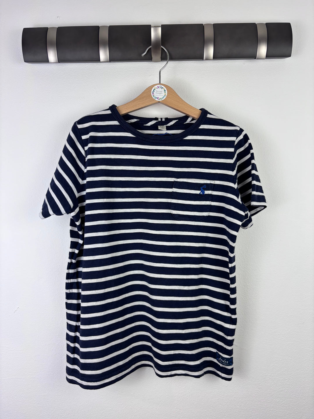 Joules Navy Stripe Short Sleeve T-Shirt 9-10 Years-Tops-Second Snuggle Preloved