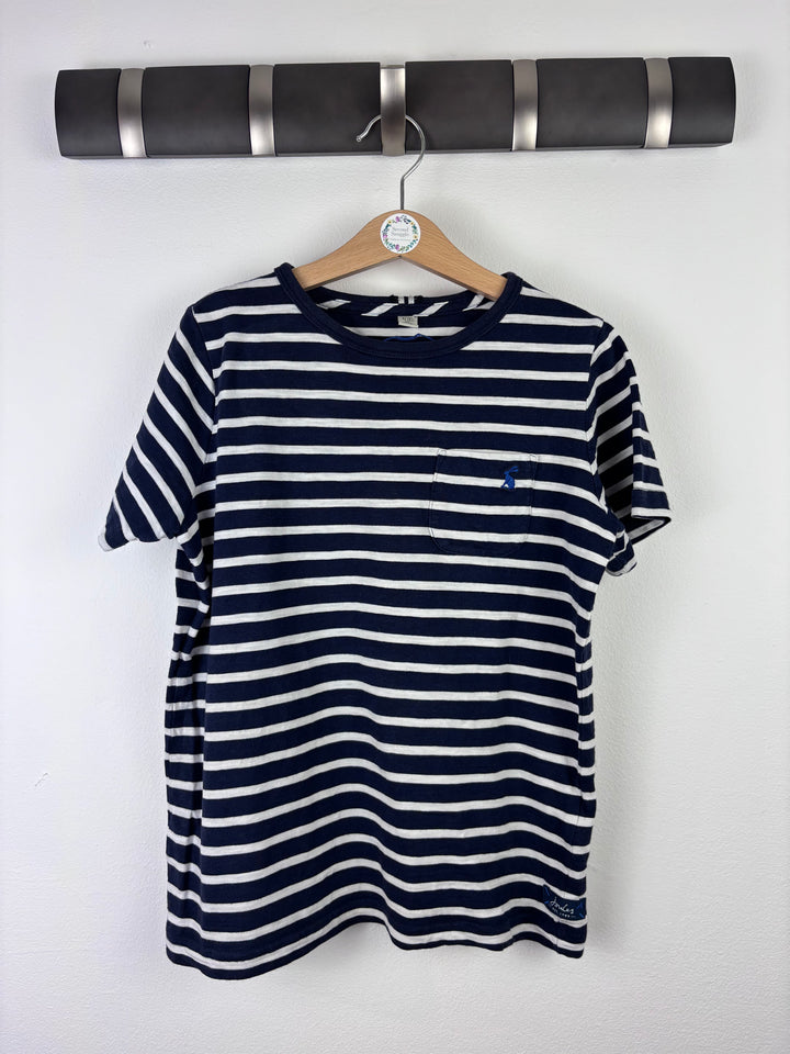 Joules Navy Stripe Short Sleeve T-Shirt 9-10 Years-Tops-Second Snuggle Preloved