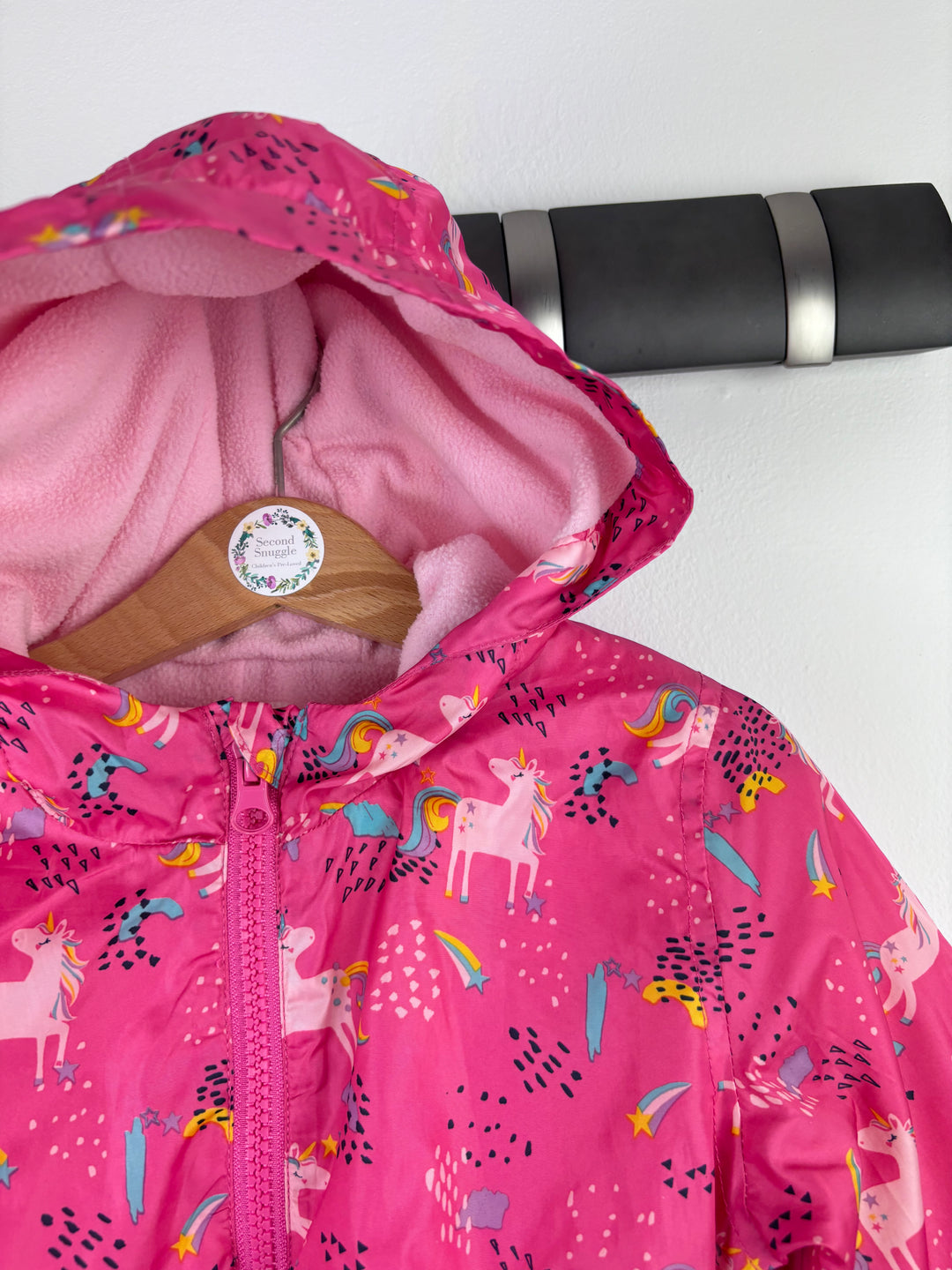 Matalan Pink Unicorn Print Puddle Suit 2-3 Years-Puddle Suits-Second Snuggle Preloved