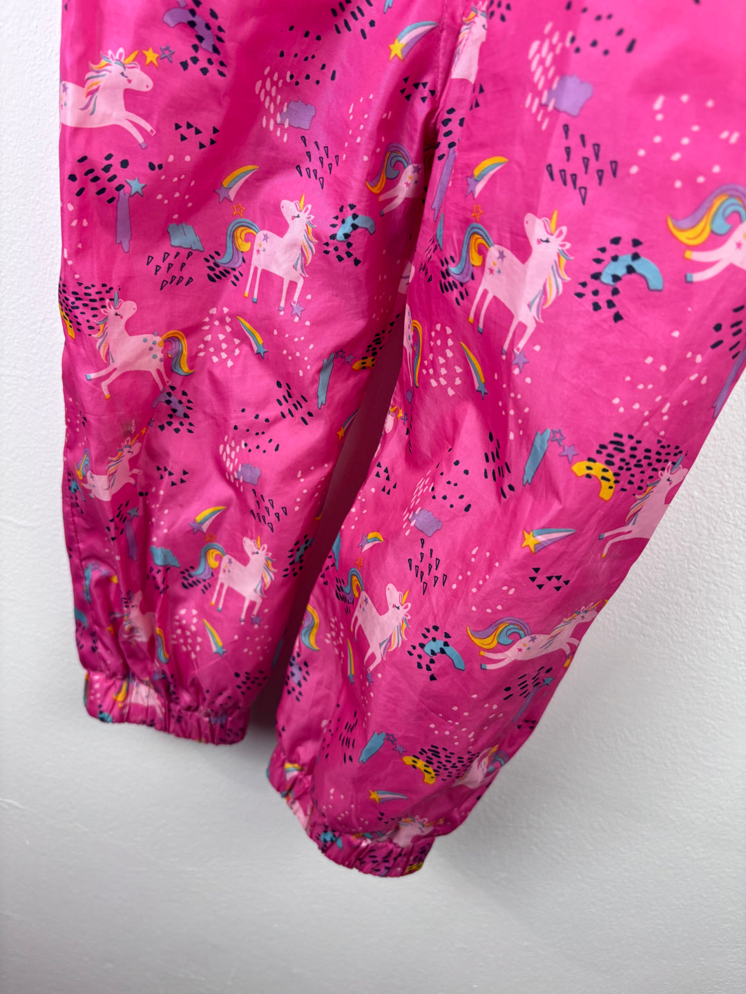 Matalan Pink Unicorn Print Puddle Suit 2-3 Years-Puddle Suits-Second Snuggle Preloved