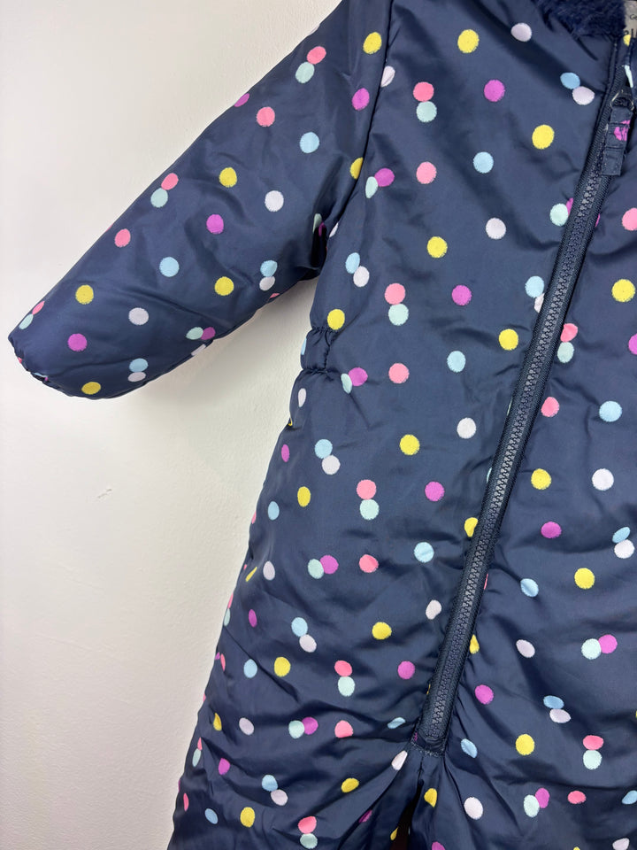 George Navy Polka Dot Snowsuit 2-3 Years-Snow Suits-Second Snuggle Preloved