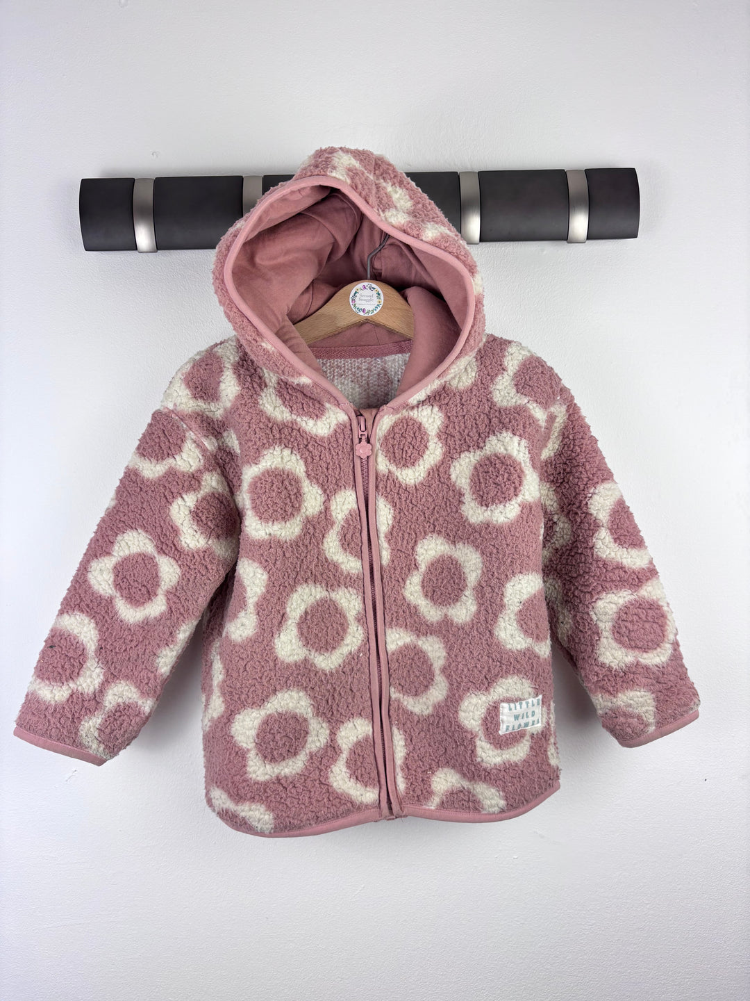 George Pink Fleece Zip Hoodie 2-3 Years