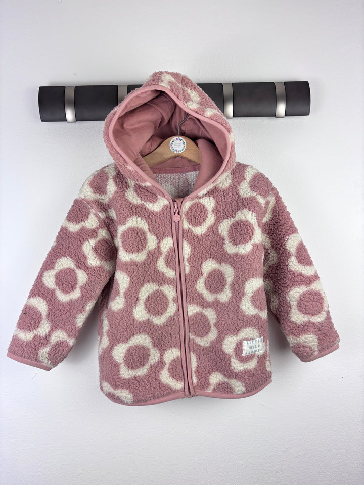 George Pink Fleece Zip Hoodie 2-3 Years