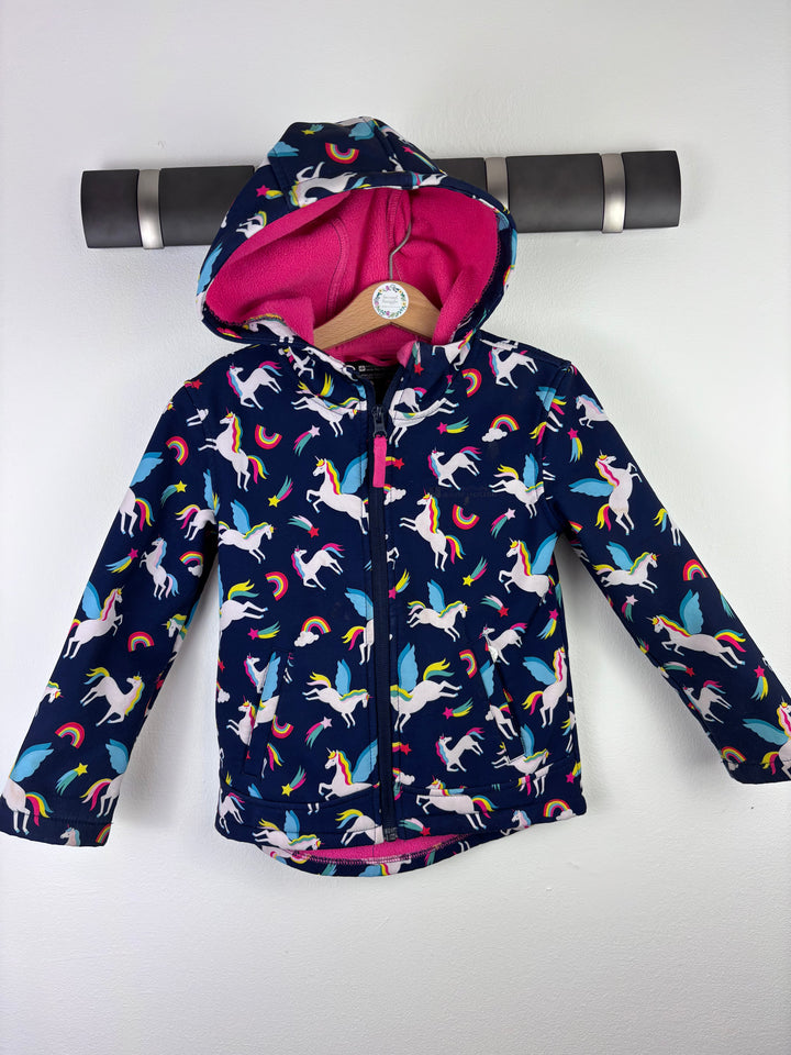 Mountain Warehouse Unicorn Print Softshell Jacket 3-4 Years