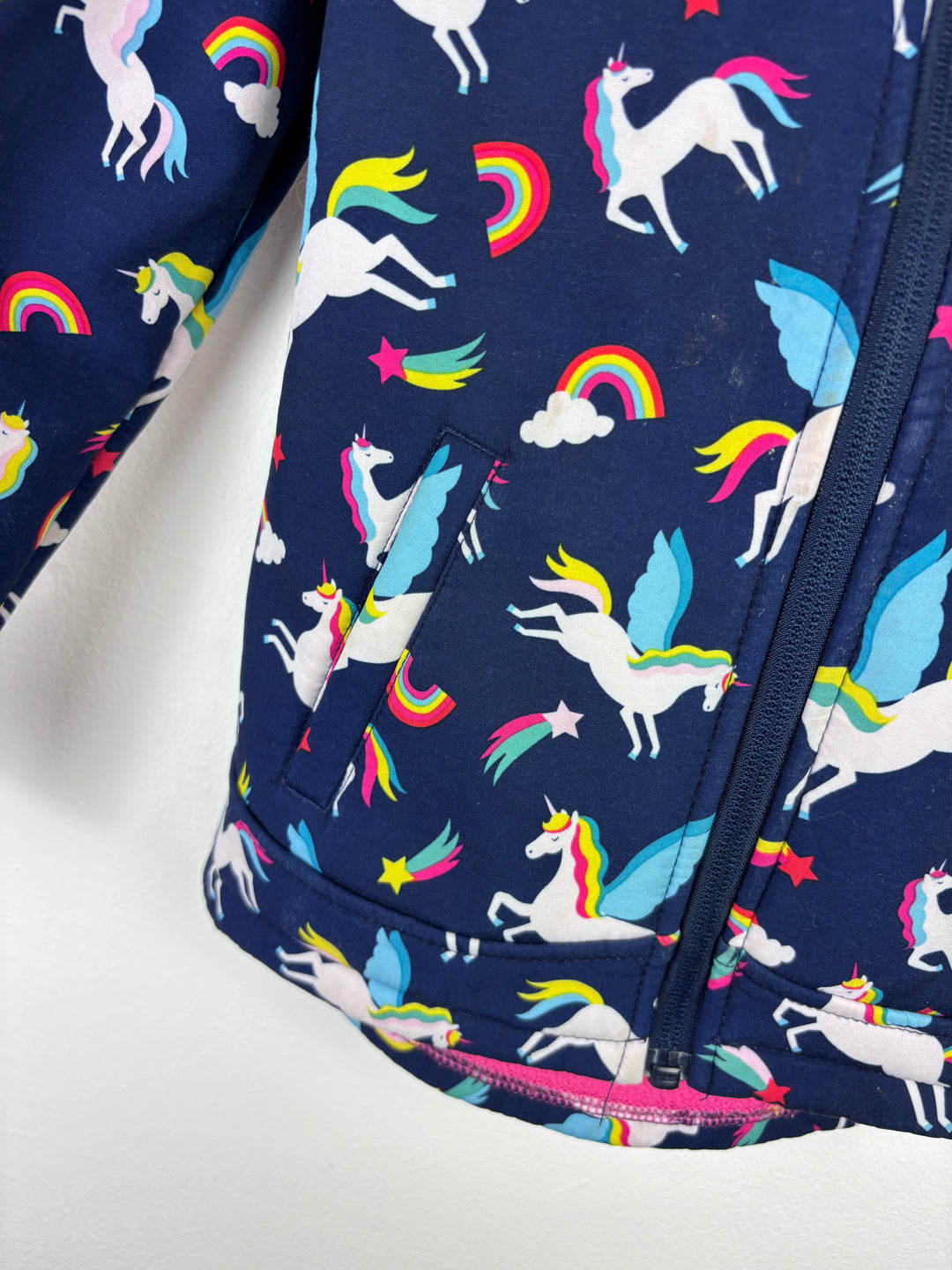 Mountain Warehouse Unicorn Print Softshell Jacket 3-4 Years
