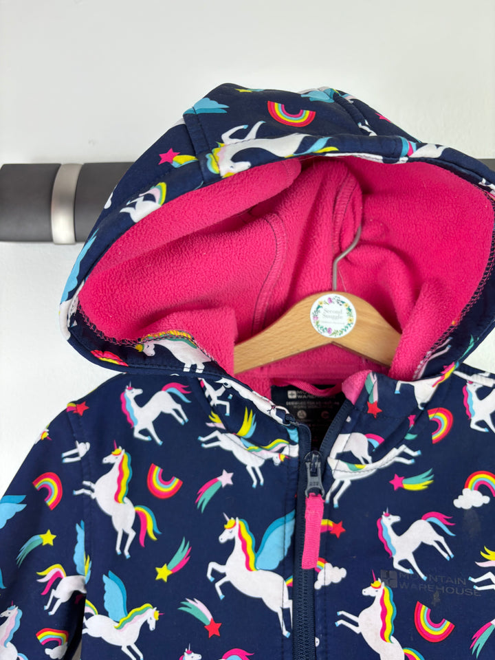 Mountain Warehouse Unicorn Print Softshell Jacket 3-4 Years