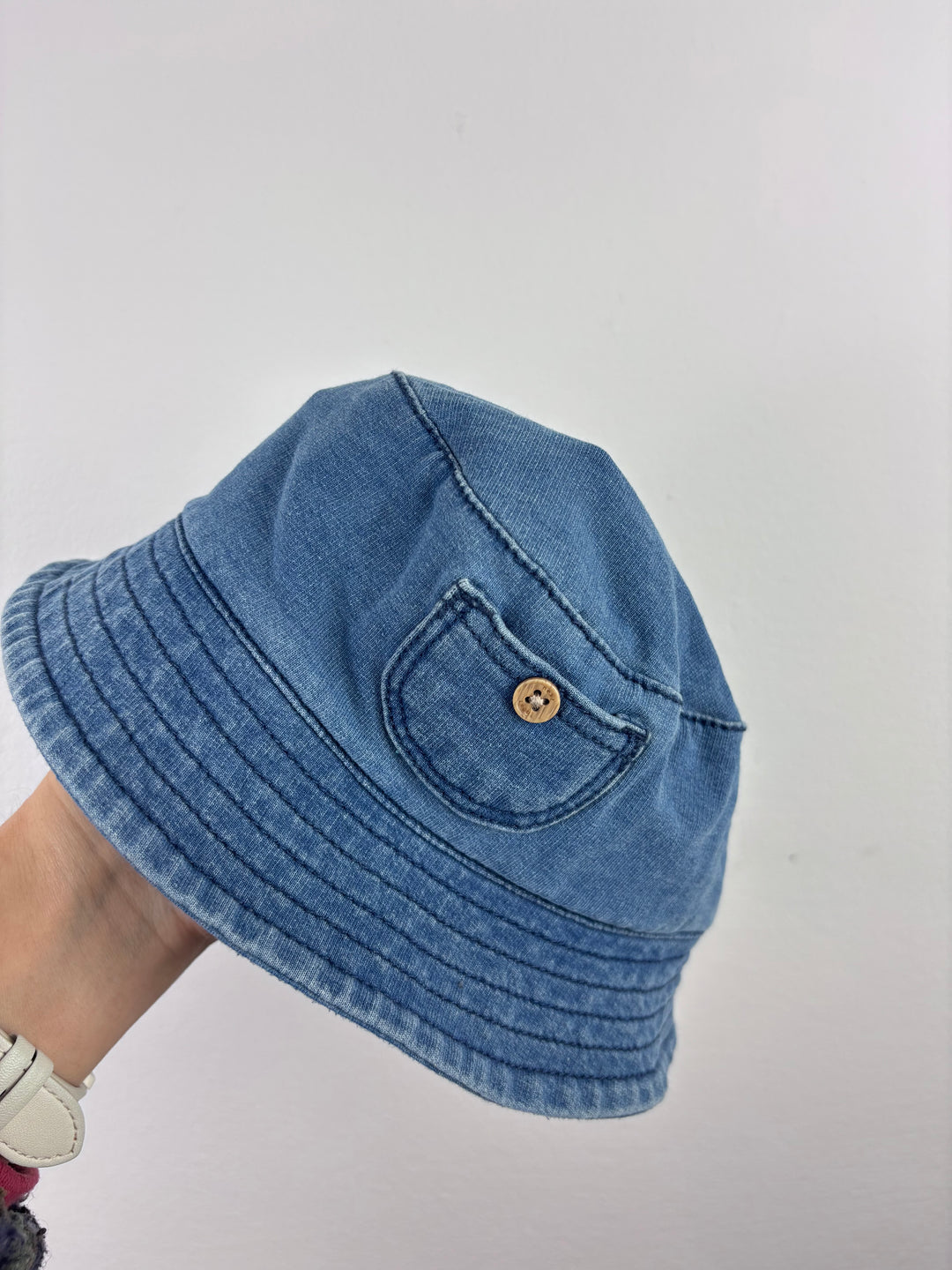 Next Denim Bucket Hat 6–12 Months-Hats-Second Snuggle Preloved