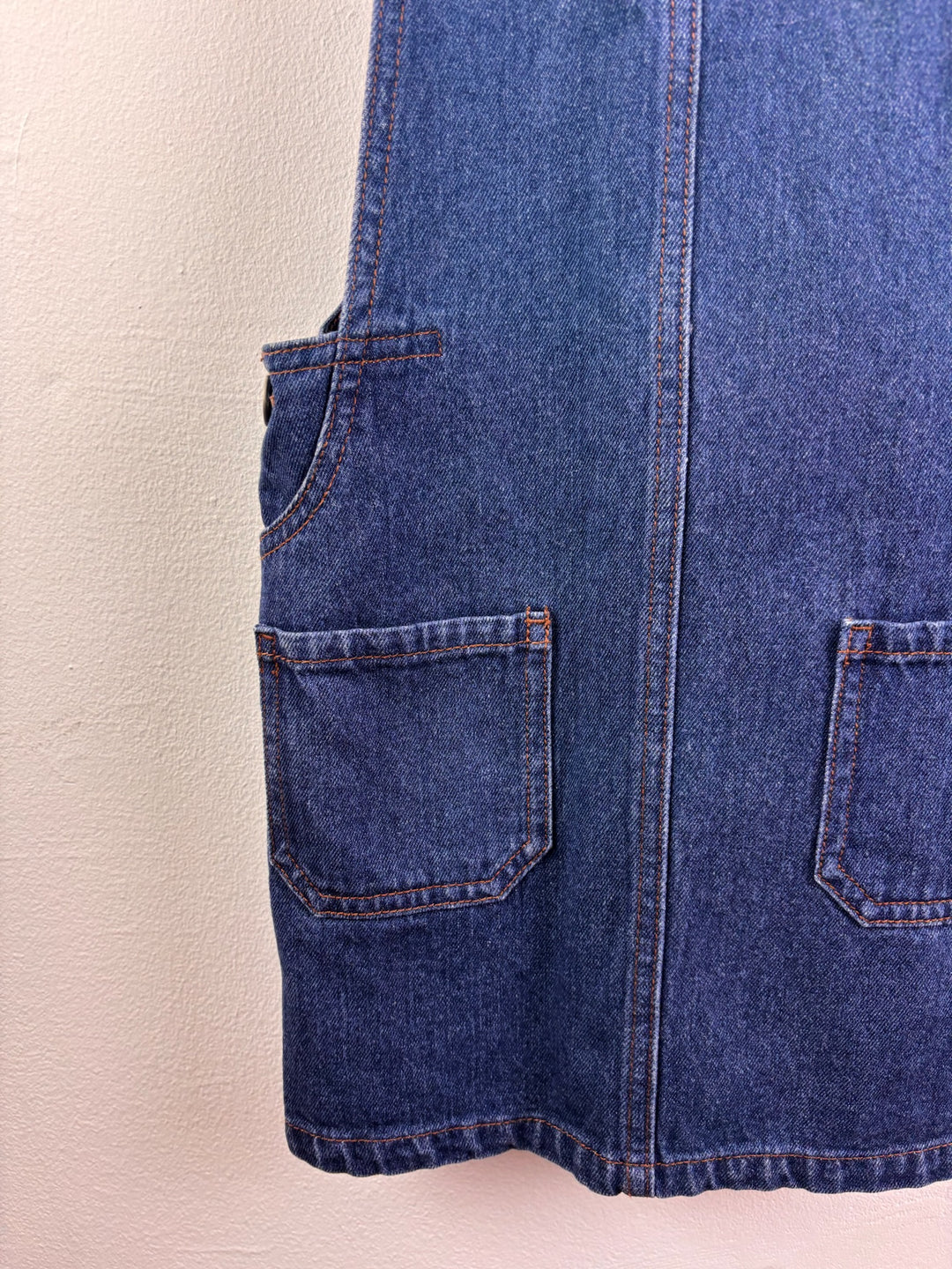Next Blue Denim Pinafore Dress with Patch Pockets 7 Years-Dresses-Second Snuggle Preloved