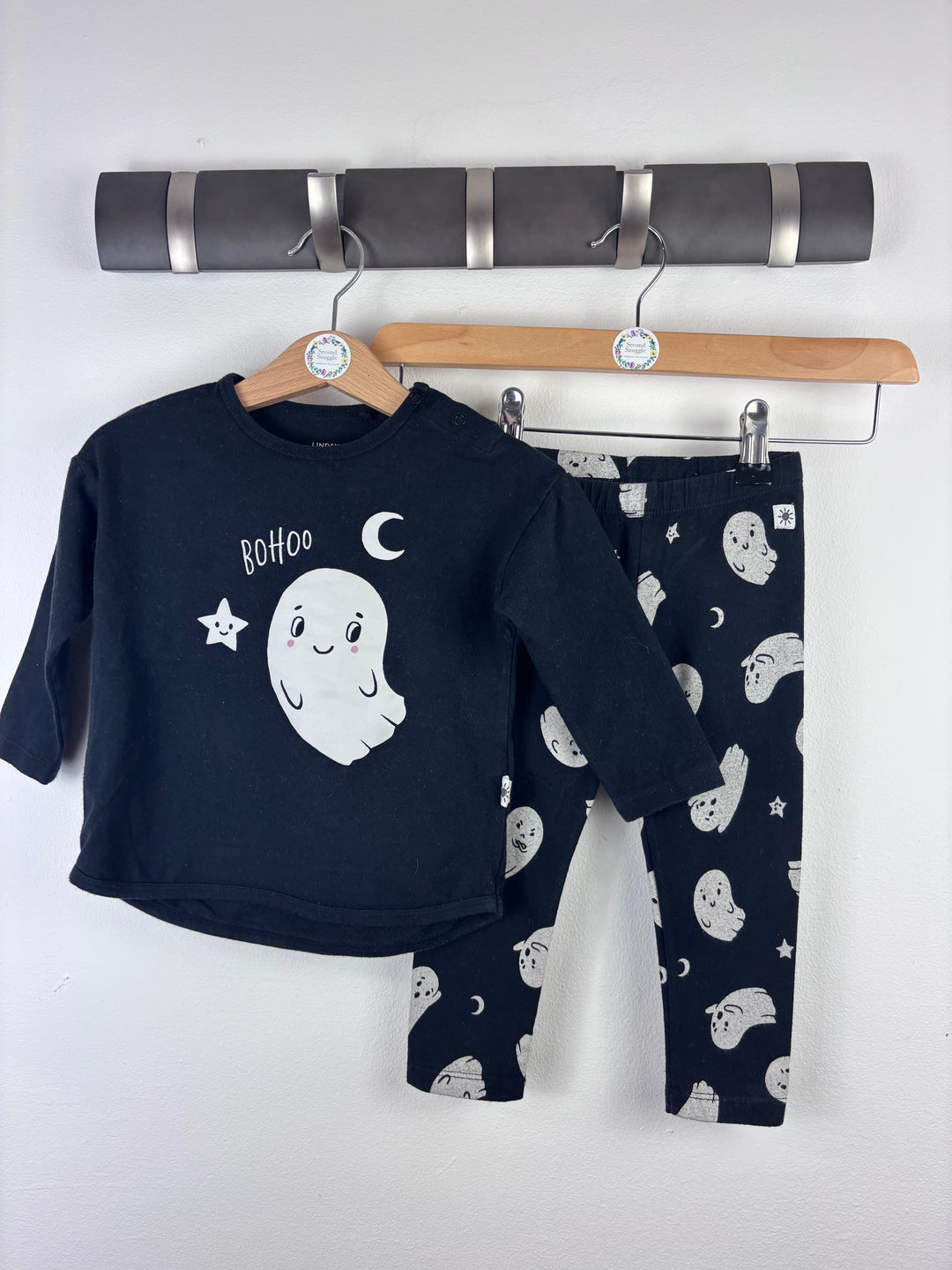 Lindex Boohoo Ghost Top and Leggings Set 9–12 Months-Sets-Second Snuggle Preloved