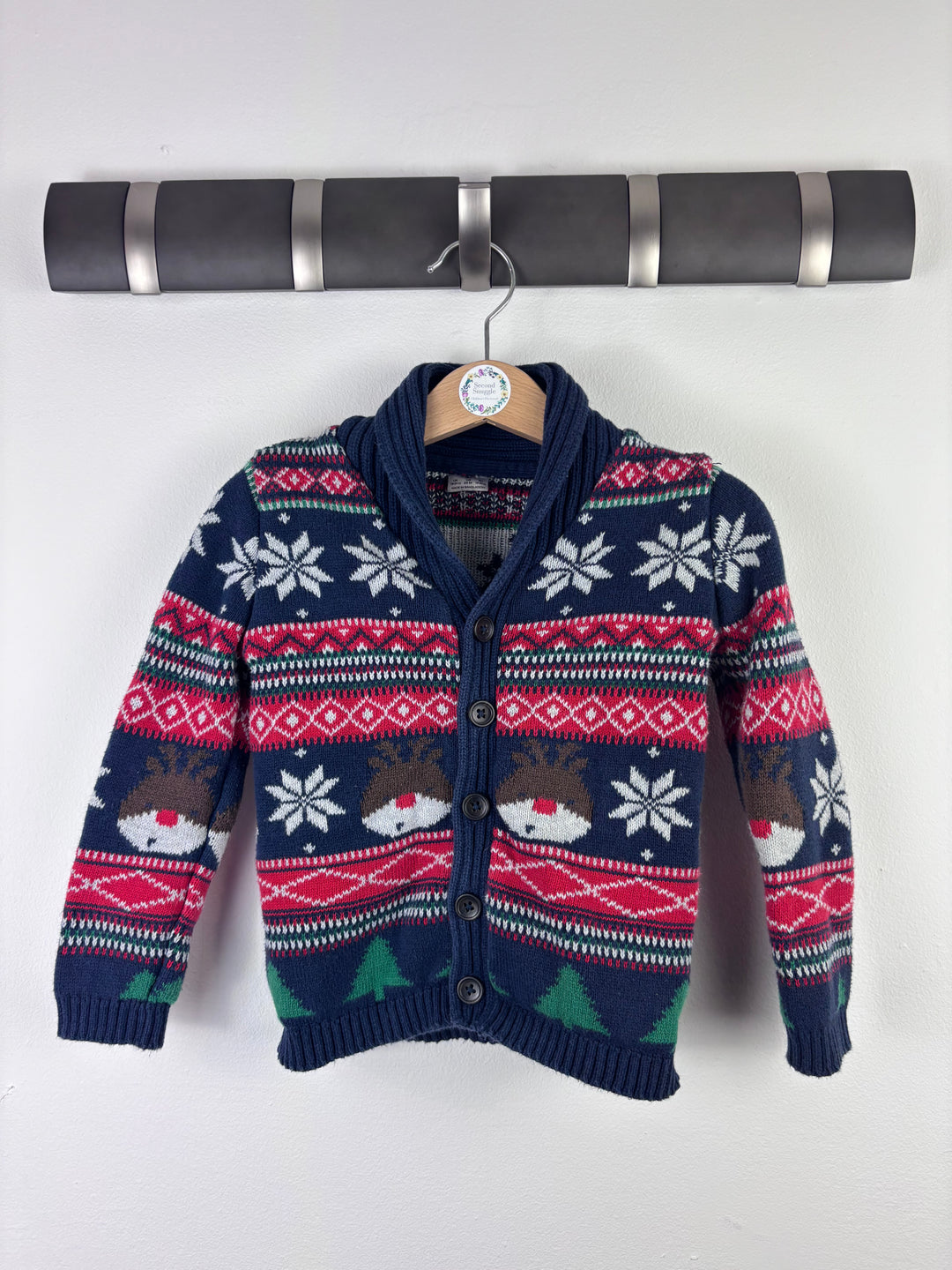 Fred & Flo Reindeer Knit Cardigan 18–24 Months